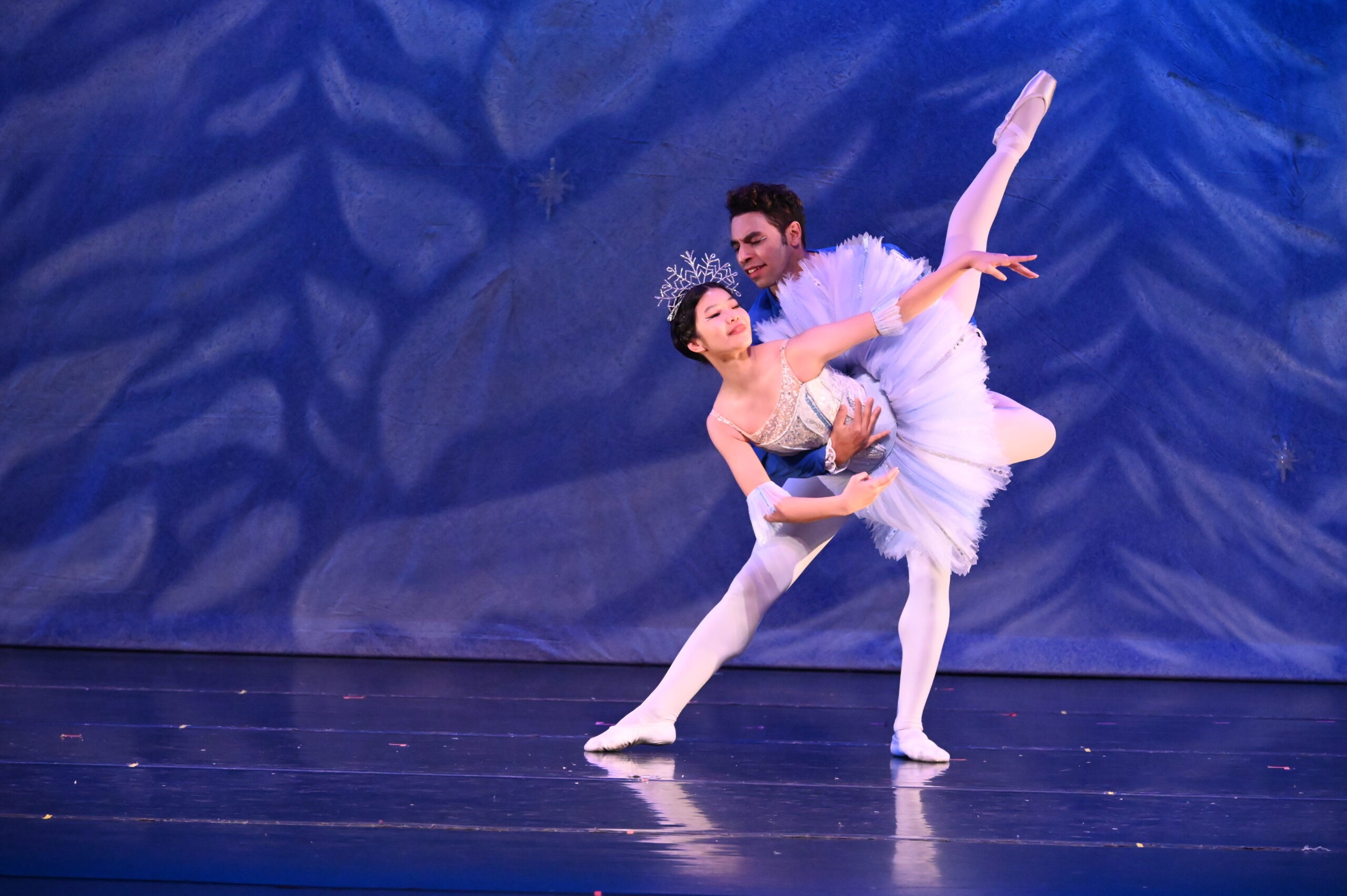 VBC dancer performs a fish lift as Snow Queen.